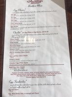 Anthony's menu