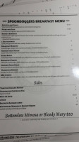 Spoondoggers And Grill menu