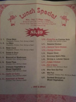 New York Chinese menu