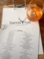 Barrel Rye menu