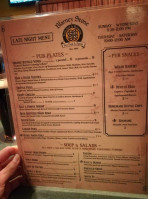 The Stone Tavern menu