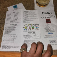 Freda's menu