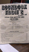 Boondock Eddie's Llc menu