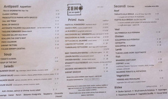Zeno’s On The Square menu