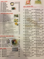 Yimo Sushi Hibachi menu