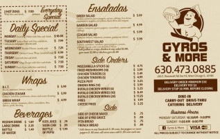 Gyros More menu