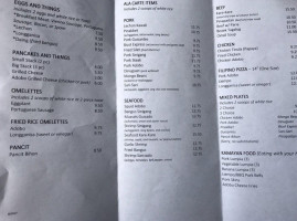 Shays Filipino Cafe menu