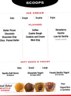 Oberweis Ice Cream And Dairy Store menu
