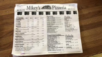 Mikey's Pizzeria Hale menu