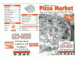 Golden Acres Pizza Market menu