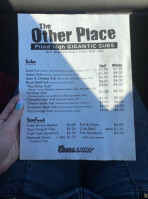 The Other Place menu
