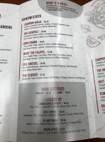 Choppers Burger menu