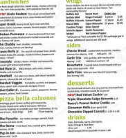 Pizza Bella menu