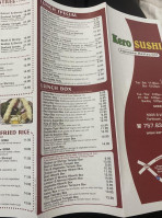 Kero Sushi and Japanese Restaurant menu