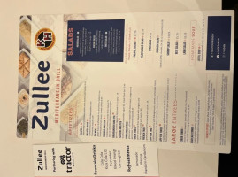 Zullee Mediterranean Grill menu
