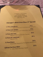 Carmine's Trattoria menu