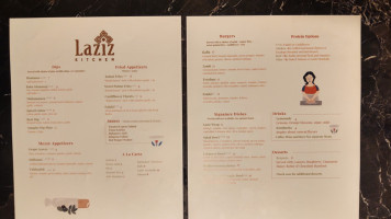 Laziz Kitchen menu