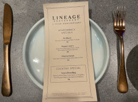Lineage Maui menu
