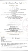 The Ahwahnee menu