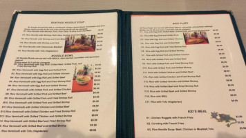 Pho-duy Vietnamese menu