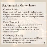Scaramouche Restaurant menu