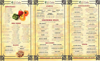 El Cabo Mexican menu