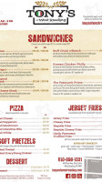 Tony's Of West Reading menu