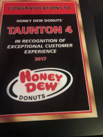 Honey Dew Donuts menu
