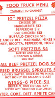 Pretzel And Pizza Creations menu