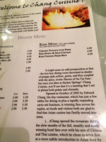 Chang Cuisine menu