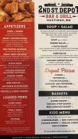 2nd Street Depot Bar & Grill menu