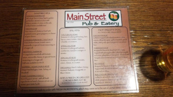 Main Street Pub Eatery menu