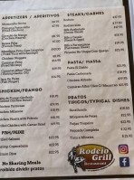 Rodeio Grill Bar Restaurant menu