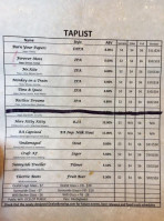 Ocelot Brewing Company menu