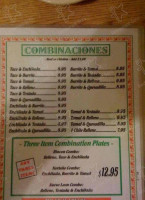 Rincon Norteño Mexican menu