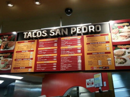 Taco San Pedro menu