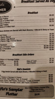 Mel's Diner menu