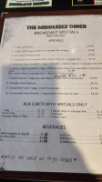 Middlesex Diner Inc. menu