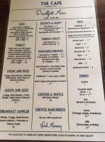 The Cafe menu