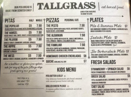 Tallgrass And Grill menu