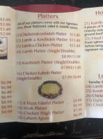 A&a Kabob Grill menu