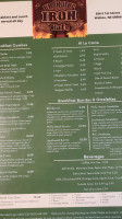 Branding Iron Cafe menu