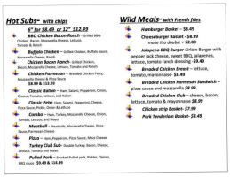 Wild Mustangs Pizza And Wings menu