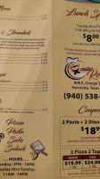 Roma Pizza menu