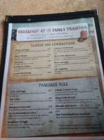 Family Tradition menu