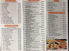 Sushi King menu