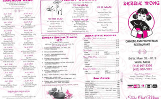 Debbie Wong menu