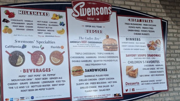 Swensons Drive-in menu