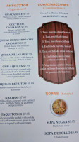 Los Fuertes De Loreto menu