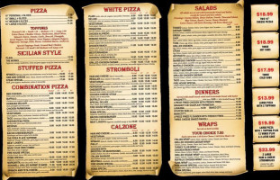 The Roma Pizza Place menu